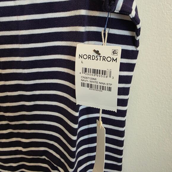 NEW navy stripped sleeveless top size L - Picture 4 of 5
